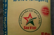 Sản phẩm phân bón NPK Sao Việt bón cho cây cao su